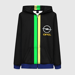 Женская толстовка на молнии Opel line geometry