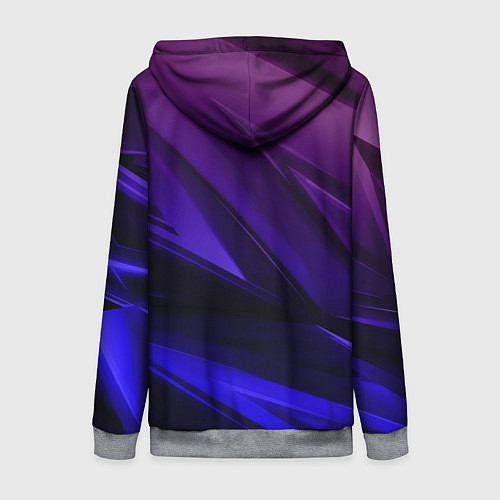 Женская толстовка на молнии Абстракция из градиента и линий / 3D-Меланж – фото 2