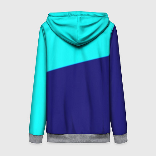 Женская толстовка на молнии Манчестер сити геометрия спорт / 3D-Меланж – фото 2