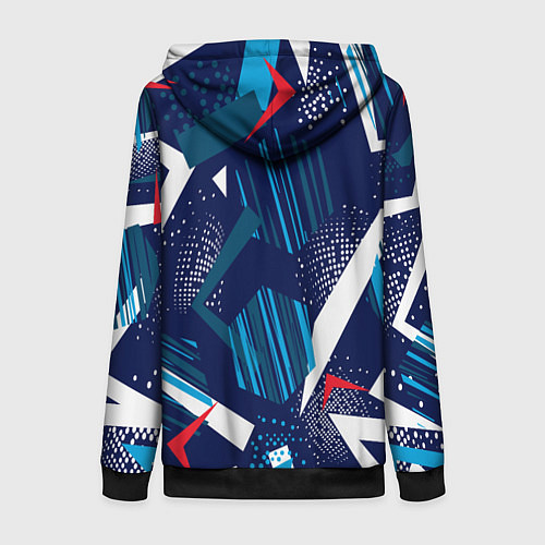 Женская толстовка на молнии Абстрактный фон с пятнистым узором / 3D-Черный – фото 2