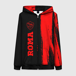 Толстовка на молнии женская Roma - red gradient по-вертикали, цвет: 3D-черный