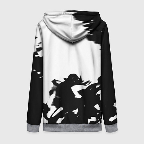 Женская толстовка на молнии Juventus smoke black fire / 3D-Меланж – фото 2