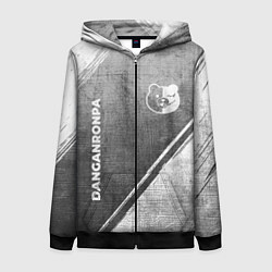 Женская толстовка на молнии Danganronpa - grey gradient вертикально