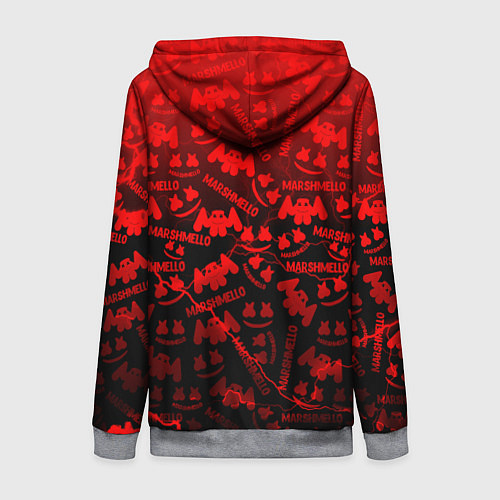 Женская толстовка на молнии Marshmello storm / 3D-Меланж – фото 2
