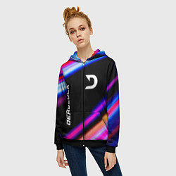 Толстовка на молнии женская Deadlock speed game lights, цвет: 3D-черный — фото 2