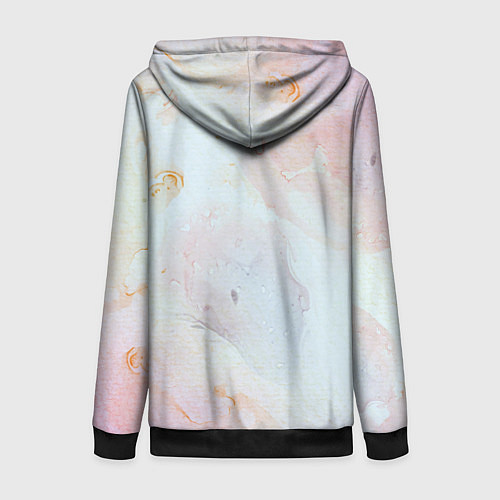 Женская толстовка на молнии Маяк у моря на закате в отпечатке пальца / 3D-Черный – фото 2