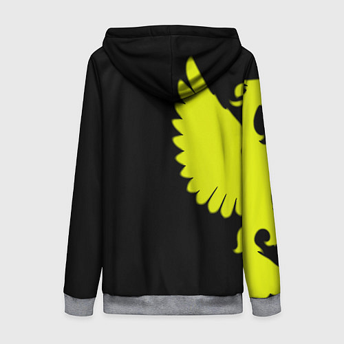 Женская толстовка на молнии Герб РФ орёл / 3D-Меланж – фото 2