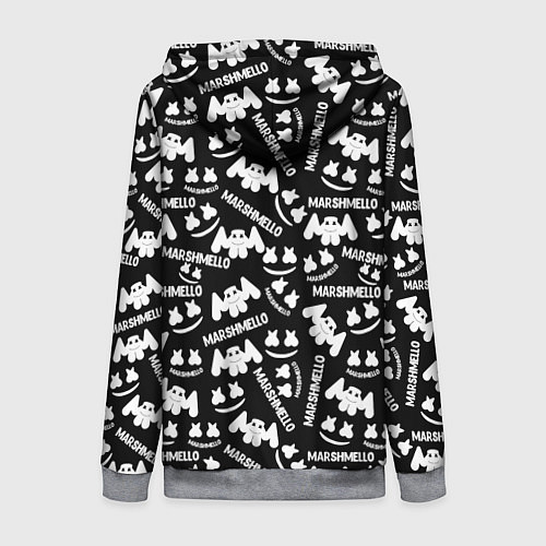 Женская толстовка на молнии Marshmello pattern music / 3D-Меланж – фото 2