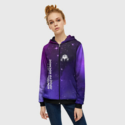 Толстовка на молнии женская Король и Шут просто космос, цвет: 3D-черный — фото 2