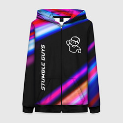 Женская толстовка на молнии Stumble Guys speed game lights