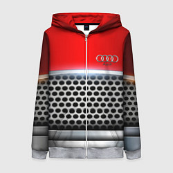 Толстовка на молнии женская AUDI metal collection game, цвет: 3D-меланж