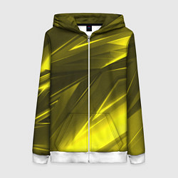 Женская толстовка на молнии Gold stripes abstraction