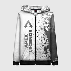 Толстовка на молнии женская Apex Legends - white gradient по-вертикали, цвет: 3D-черный