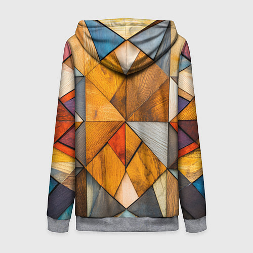 Женская толстовка на молнии Мозайка / 3D-Меланж – фото 2