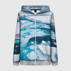 Женская толстовка на молнии Арктический лед