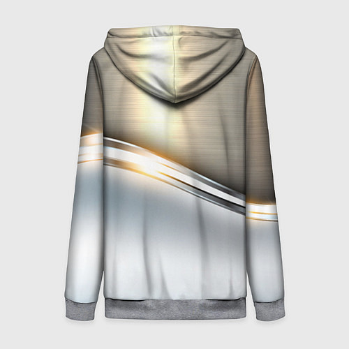 Женская толстовка на молнии Volvo жёлтый метал / 3D-Меланж – фото 2