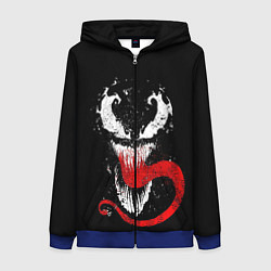 Женская толстовка на молнии Лицо Венома