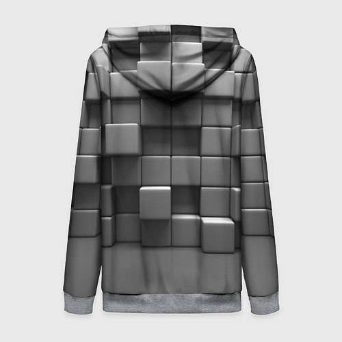Женская толстовка на молнии Текстура кубы / 3D-Меланж – фото 2