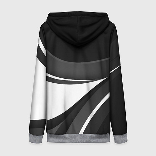 Женская толстовка на молнии Zeekr - черно-белый / 3D-Меланж – фото 2