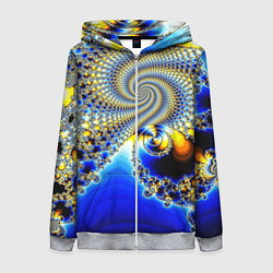 Женская толстовка на молнии Фрактальный психоделики узор