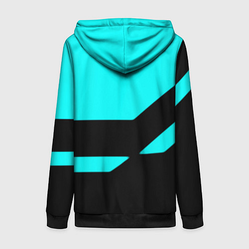 Женская толстовка на молнии Ъуъ съука геометрия / 3D-Черный – фото 2