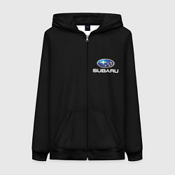 Женская толстовка на молнии Subaru logo auto