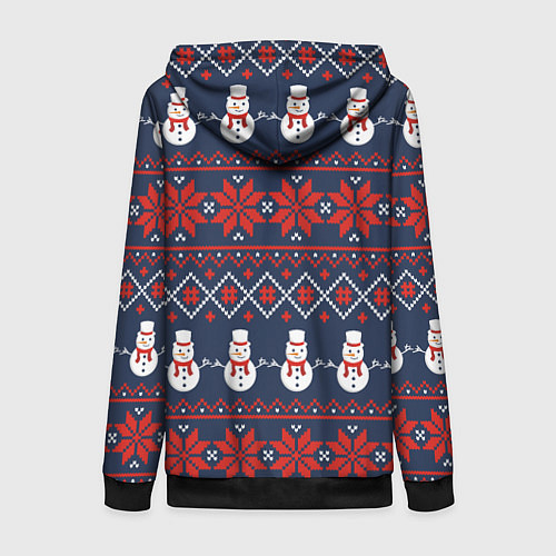 Женская толстовка на молнии Christmas Background / 3D-Черный – фото 2