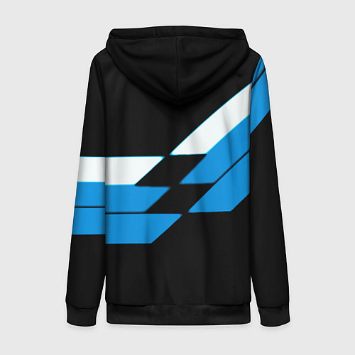 Женская толстовка на молнии Dayz geometry steel / 3D-Черный – фото 2