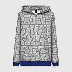Толстовка на молнии женская Штукатурка, цвет: 3D-синий