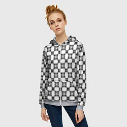 Толстовка на молнии женская Готический орнамент, цвет: 3D-меланж — фото 2