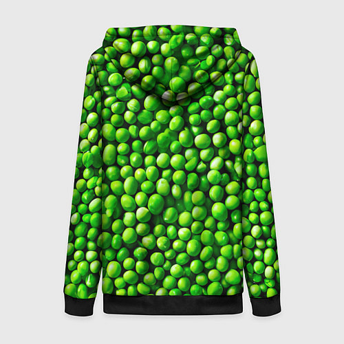 Женская толстовка на молнии Горошек / 3D-Черный – фото 2