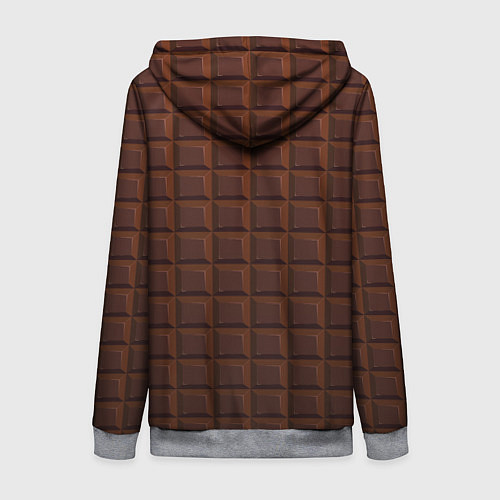 Женская толстовка на молнии Горький шоколад / 3D-Меланж – фото 2