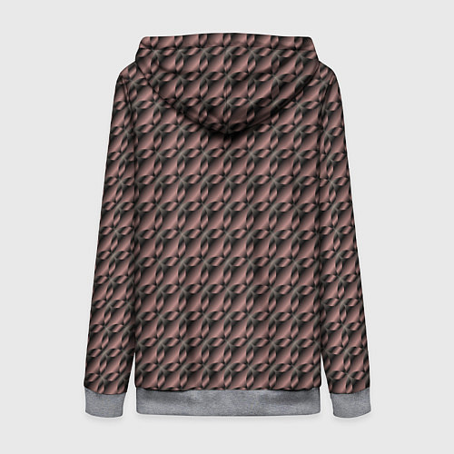 Женская толстовка на молнии Бронза / 3D-Меланж – фото 2