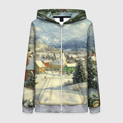 Женская толстовка на молнии Дух рождества