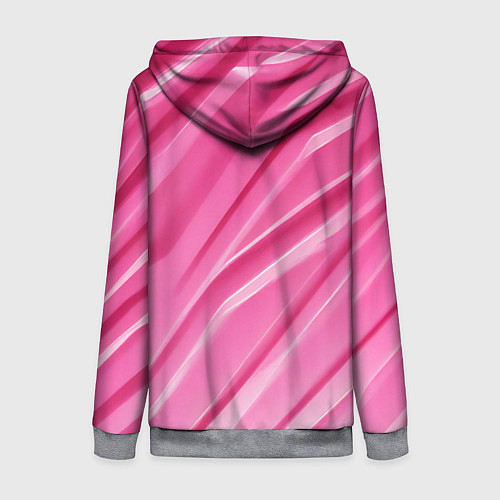 Женская толстовка на молнии Розовый пластик / 3D-Меланж – фото 2