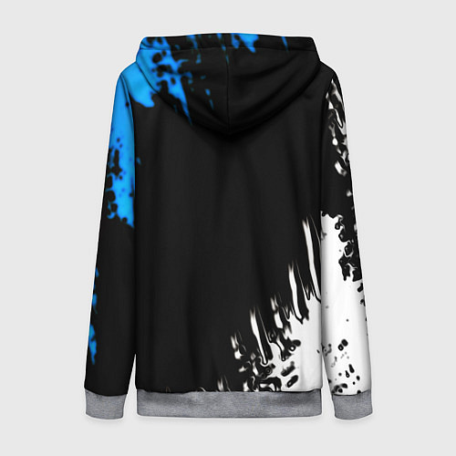 Женская толстовка на молнии Doom краски лого текстура / 3D-Меланж – фото 2