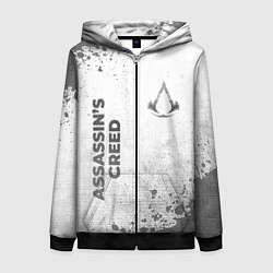 Толстовка на молнии женская Assassins Creed - white gradient вертикально, цвет: 3D-черный