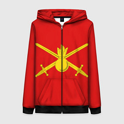 Толстовка на молнии женская Сухопутные войска, цвет: 3D-черный