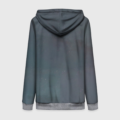 Женская толстовка на молнии Череп - огонь / 3D-Меланж – фото 2