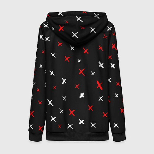 Женская толстовка на молнии Smile face / 3D-Черный – фото 2