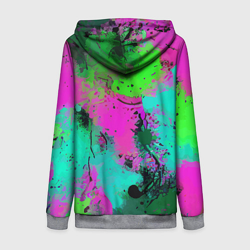 Женская толстовка на молнии Color impression - abstraction / 3D-Меланж – фото 2