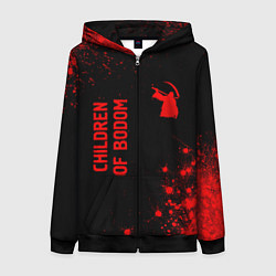 Женская толстовка на молнии Children of Bodom - red gradient вертикально