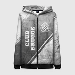 Женская толстовка на молнии Club Brugge - grey gradient вертикально