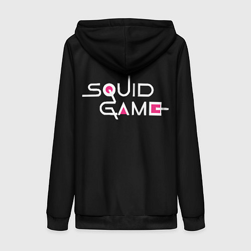 Женская толстовка на молнии Персонажи в Sguid game / 3D-Черный – фото 2