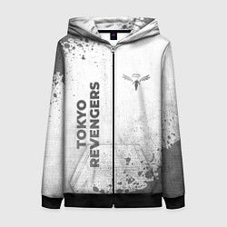 Толстовка на молнии женская Tokyo Revengers - white gradient вертикально, цвет: 3D-черный