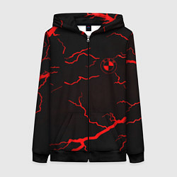 Толстовка на молнии женская BMW storm red color, цвет: 3D-черный