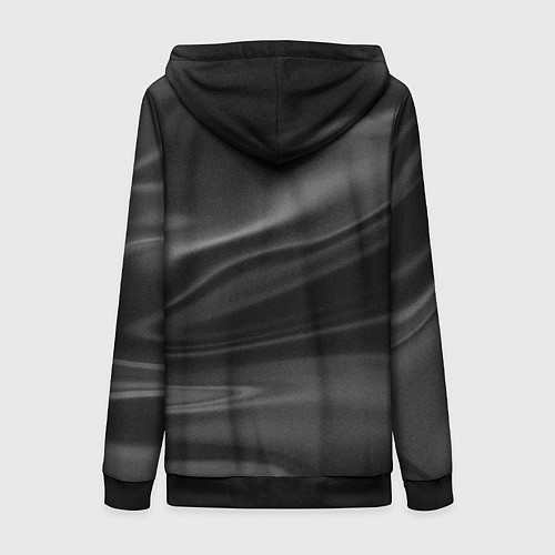 Женская толстовка на молнии Текстура драпированного шелка / 3D-Черный – фото 2