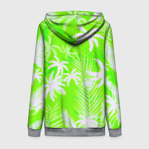Женская толстовка на молнии Кислотные тропики / 3D-Меланж – фото 2