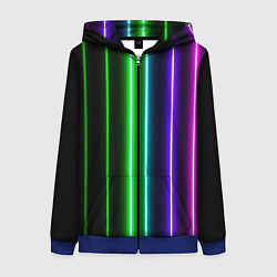 Женская толстовка на молнии Neon lines