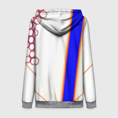 Женская толстовка на молнии Borussia geometry sport / 3D-Меланж – фото 2